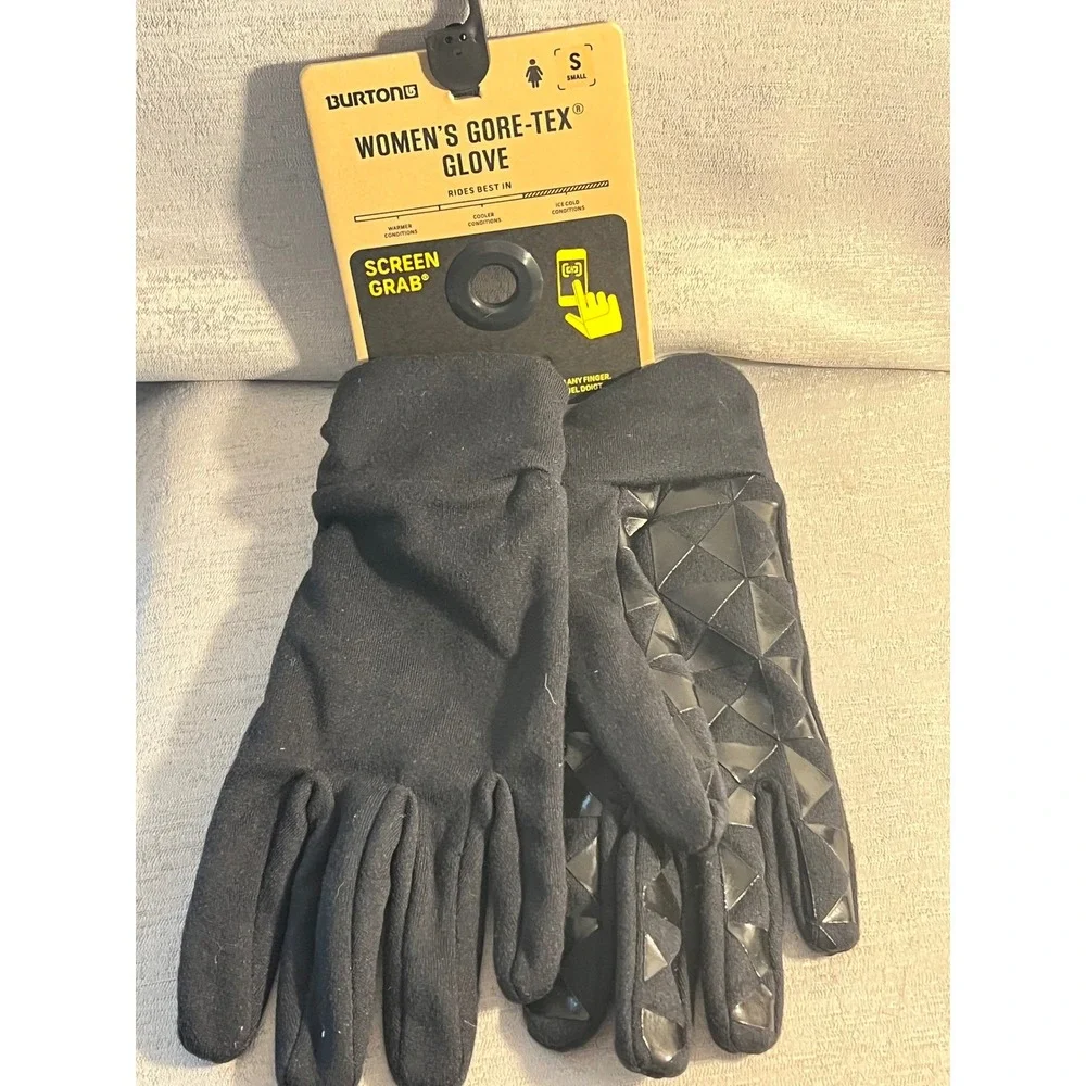 Burton Womens GORE-TEX Gloves Black Screen Grab Thermacore Small Ski Snowboard